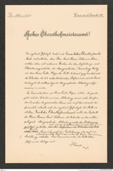 k.k. naturhistorisches Hofmuseum, Intendanzakten 1885-1896 (Hauer), Aktenzahl Z.509.a/1888, Seite 1